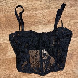 black lace top